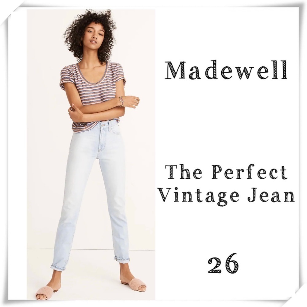 MADEWELL The Perfect Vintage Jeans in Fitzgerald Wash Size 26 Style #H5909